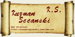 Kuzman Sečanski vizit kartica